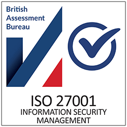 ISO 27001 Information Security Management certified
