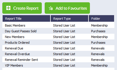 View detailed reports you create about your members using MemberReference