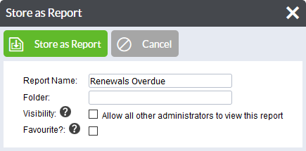 Store the reports you create and run again at any time using MemberReference