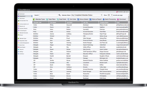 View high level statistics about your registrations