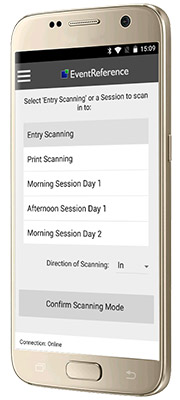 Session Scanning, WebScanning, WebBadging, EventReference, Badges, Scanners, Attendance Reporting, reports, attendance, conference, scanning app, app, android app, attended, event, conference